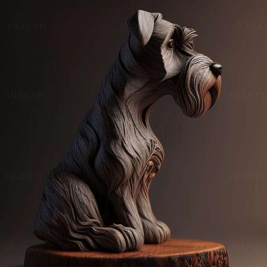 3D model Zwergschnauzer dog (STL)